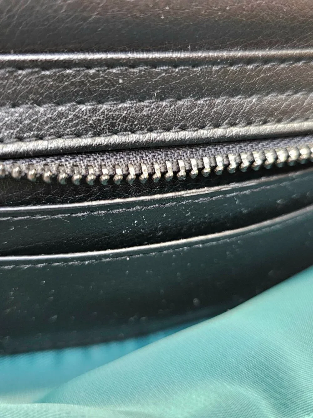 Kibou Vegan Leather Diaper Bag Black Changing Pad Wipes Pocket Belt Bag